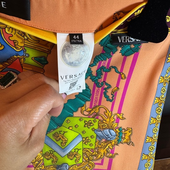 Versace Multicolor Baroque Print Leggings - Picture 4 of 4